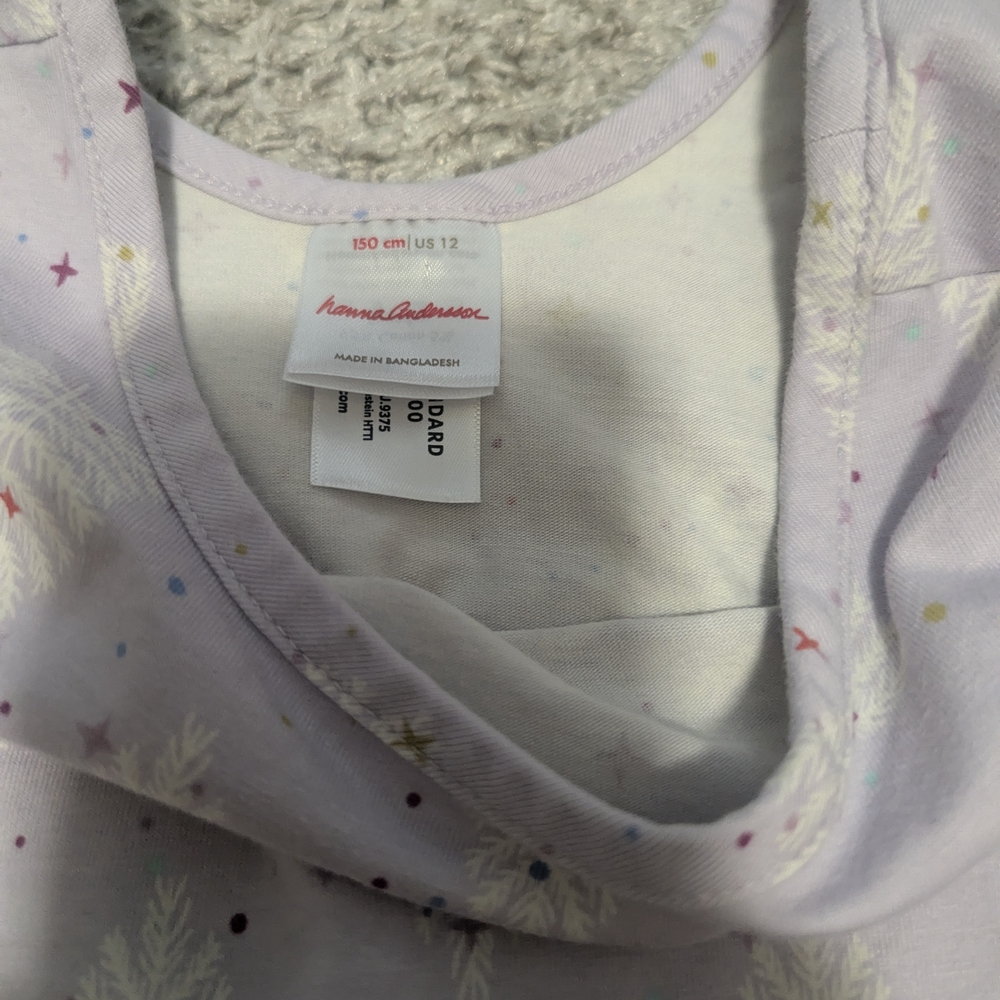Hanna Andersson Winter Print Long Sleeve Skater Dress With Pockets - Picture 4 of 4